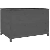 vidaXL Lit surélevé Gris 119,5x82,5x78 cm Pin massif