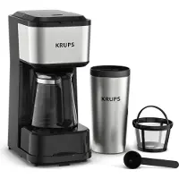 Krups Cafetière filtre 3 tasses 1000w inox - - KM207D10 -
