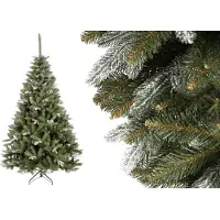 PristinePine Full Artificial Christmas tree with snow 210cm - Arbre de Noël robuste - Base en métal - Montage rapide