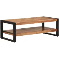 vidaXL Table basse 120x55x40 cm en bois massif d'acacia