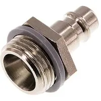 Tameson 2-pièces Laiton nickelé DN 7.2 (Euro) Bouchon d'accouplement d'air G 1/2 pouce Mâle