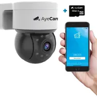 AyeCam Caméra de sécurité extérieure - 360PRO - FULL HD - Caméra de surveillance - Incl. 32GB SD