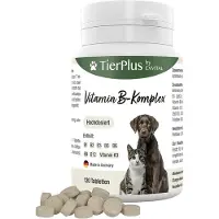 EXVital Tierplus Complexe de vitamines B pour chiens et chats- B1, B2, B3, B5, B6, B9, B12, K3, 120 comprimés