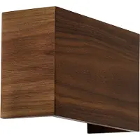 QAZQA Applique murale intelligente en bois de noyer 24 cm avec Wi-Fi G9 - Otan