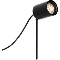 QAZQA Spot à pointe moderne noir AR70 orientable IP44 - Solo