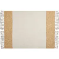 Beliani Couverture Salme Tissu 130 X 170 Cm Beige