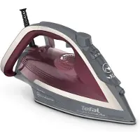 Tefal Fer à repasser vapeur Ultragliss Anti-Calc Plus FV6840E0 2800 W, violet et argent.