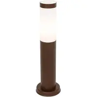 QAZQA Lampadaire d'extérieur marron rouille avec opale 45 cm IP44 - Rox