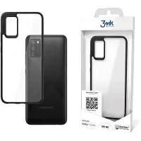 3MK Étui SatinArmor+ Sam A037 A03s 4G grade militaire (Samsung Galaxy A03s), Coque pour téléphone portable, Transparent, Noir