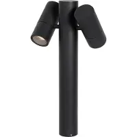 QAZQA Lampadaire d'extérieur noir 50 cm 2 lumières orientables - Duo