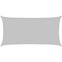 vidaXL Voile d'ombrage gris clair 5x2,5 m 100% polyester oxford