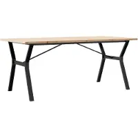 vidaXL Table de salle à manger piétement en Y 180x90x75,5 cm pin massif & acier