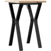 vidaXL Table de salle à manger piètement en Y 50x50x75,5 cm pin massif & acier