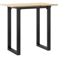 vidaXL Table de salle à manger O-cadres 80x50x75,5 cm pin massif & acier