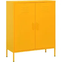 vidaXL Armoire de rangement Jaune moutarde 80x35x101,5 cm Acier
