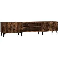 vidaXL Armoire TV chêne fumé 180x31,5x40 cm Bois composite