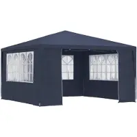 vidaXL -Partyzelt mit Seitenwänden Professional 90 g m² 4x4 m blau