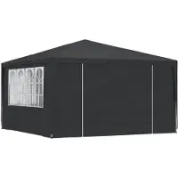 vidaXL -Partyzelt mit Seitenwänden Professional 90 g m² 4x4 m Anthrazit
