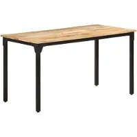 vidaXL Table de salle à manger 140x70x76 cm Bois de manguier rugueux