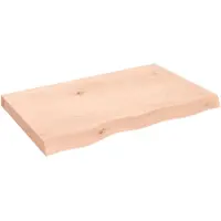 vidaXL Étagère murale 80x50x(2-6) cm bois de chêne massif non traité