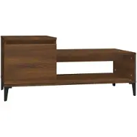 vidaXL Table basse marron imitation chêne 100x50x45 cm Bois composite
