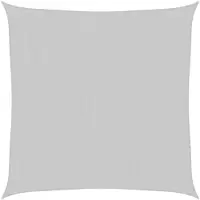 vidaXL Voile d'ombrage gris clair 4x4 m 100% polyester oxford