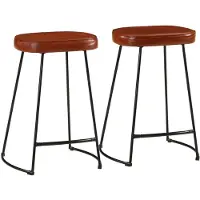 vidaXL Tabouret de bar 2 pcs. Brun foncé 41x29x62 cm