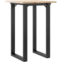 vidaXL Table de salle à manger O-cadres 50x50x75 cm pin massif et acier