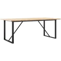 vidaXL Table de salle à manger O-cadres 200x100x75,5cm pin massif & acier