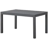 Sonstiges Table de jardin rectangulaire à rallonge pour 6 à 8 personnes - Structure en aluminium - L 135-270 x P 90 x H 75 cm - Gris foncé