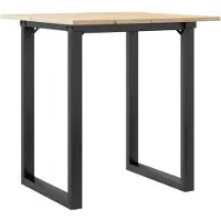 vidaXL Table de salle à manger O-cadres 70x70x75 cm pin massif et acier