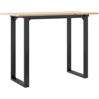 vidaXL Table de salle à manger O-cadres 100x50x75 cm pin massif et acier
