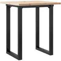 vidaXL Table de salle à manger O-cadres 70x70x75,5 cm pin massif & acier