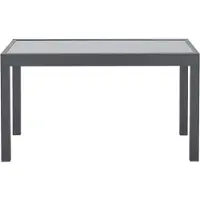 Sonstiges Table de jardin rectangulaire à rallonge pour 6 à 10 personnes – Structure en aluminium – Plateau en verre trempé – L 135–270 x H 75 x P 90