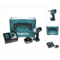 Makita DTW 300 RT1J Visseuse à chocs sans fil 18 V 330 Nm 1/2" Brushless + 1x Batterie 5.0 Ah + Chargeur + Makpac