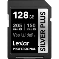 Lexar Carte SD Silver Plus UHS-1 128Go V30 R205/W150