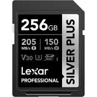 Lexar Carte SD Silver Plus UHS-1 256Go V30 R205/W150