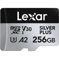 Lexar Carte microSDXC Silver Plus UHS-1 256Go R205/W150 V30