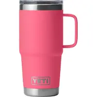 Yeti Rambler Travel Mug 20oz Stronghold Lid, Tropical Pink, mug de voyage thermos avec couvercle, 591 ml