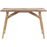 Beliani Table De Jardin Bois Solide Bois Clair Molise