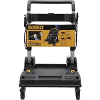 DeWalt DWST1-71196, métal, plastique, chariot pour camionnette, noir, argent, 150 kg, 4 roues, 490 mm