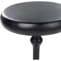 Beliani Table pliante en métal noir 30 x 30 cm forme géométrique ronde table d'appoint salon