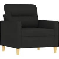 vidaXL Fauteuil Noir 60 cm Tissu
