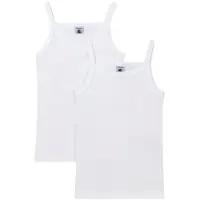 Petit Bateau Debardeur enfant A0AA6 X2 filles - Blanc - 24 mois