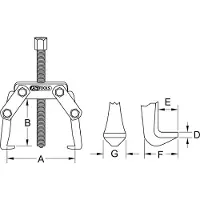 Ks Tools 620.3102 Extracteur de cosse de pôle de batterie