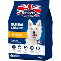 Butcher's Natural&Healthy nourriture sèche pour chiens avec du poulet 6 kg (2 x 3 kg)