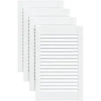 vidaXL Portes d'armoire à persiennes 4pcs blanc 61,5x39,4cm pin massif