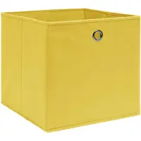 vidaXL Boîtes de rangement 10 pcs. Non tissé 28x28x28 cm Jaune
