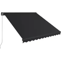 vidaXL Store manuel rétractable avec LED 300x250 cm Anthracite
