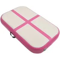 vidaXL Tapis de gymnastique gonflable avec pompe 60x100x15 cm PVC rose